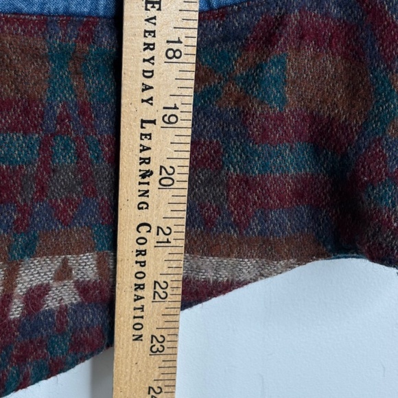 VTG 90s Arizona Jean Southwestern Denim Vest L Tapestry Western Aztec Boho Rodeo - Picture 6 of 8